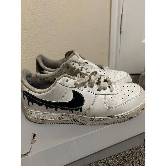Nike Air Force One Sneakers Mens Size 12 Custom Splatter Paint White Low Top 07 - Picture 1 of 16